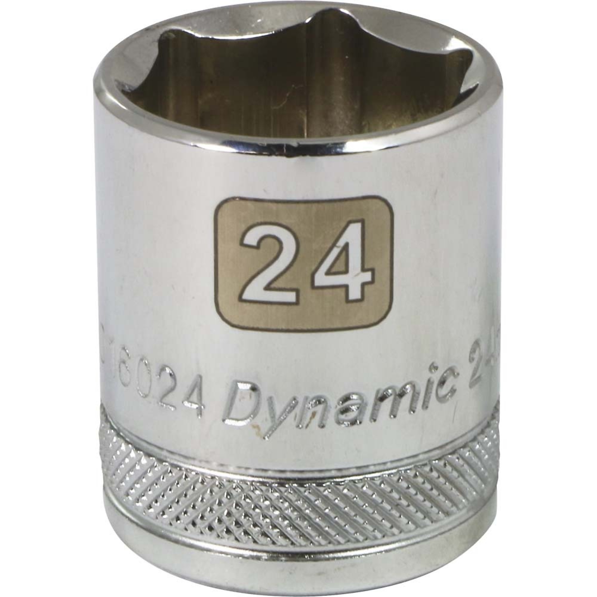Dynamic Tools 1/2" Drive 6 Point Metric, 24mm Standard Length, Chrome Finish Socket
